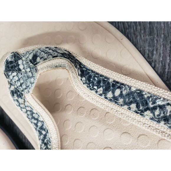 VIONIC TIDE II TVW1002 SNAKE SKIN TOE POST SANDAL SANDAL US 12 EUR 43 NIB